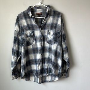 Rhinoceros Large Flannel Top Vintage